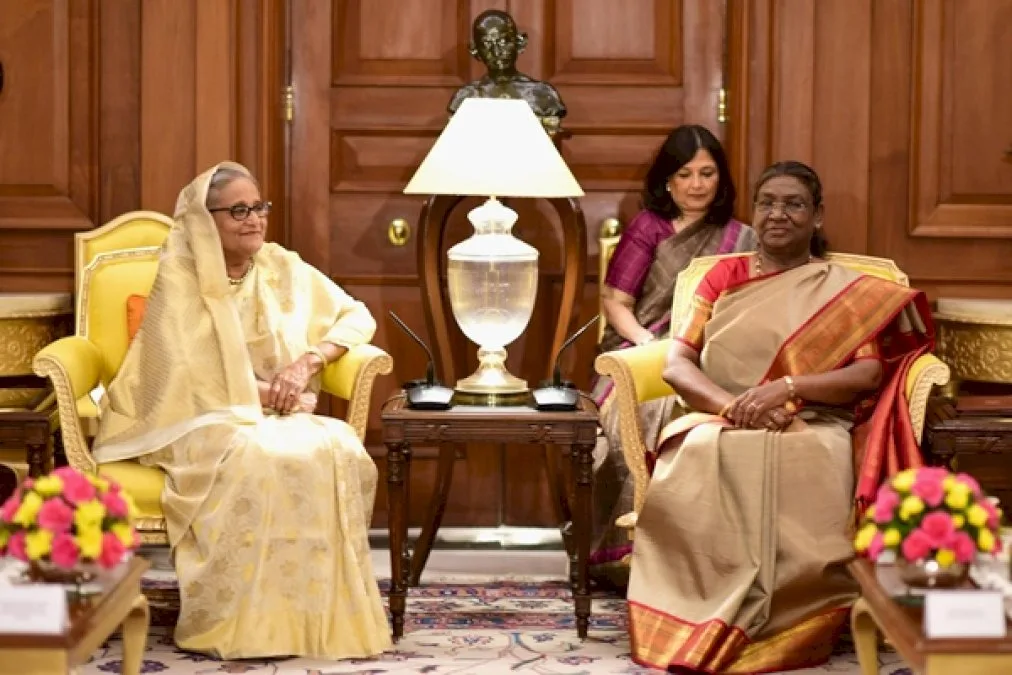 Bangladesh-Pm-Sheikh-Hasina-Calls-On-Prez-Murmu-At-Rashtrapati-Bhavan