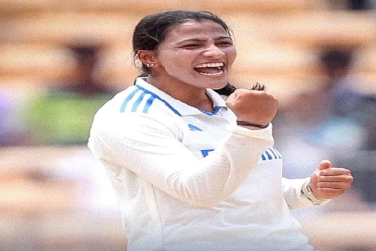 Women’s-Cricket:-Indian-Spinner-Sneh-Rana-Creates-History,-Scalps-Eight-Wickets-Against-South-Africa-On-3Rd-Day-Of-One-Off-Test-Match