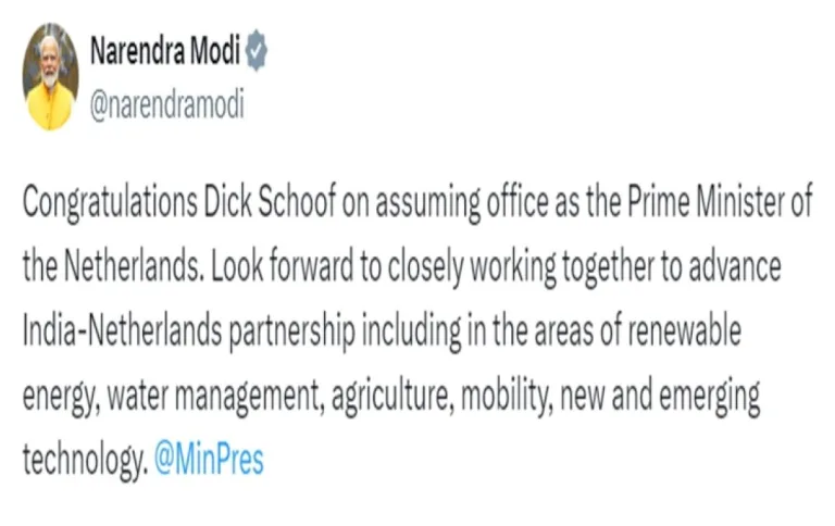 Pm-Modi-Congratulates-Newly-Sworn-In-Netherlands-Pm-Dick-Schoof-On-Assuming-Office