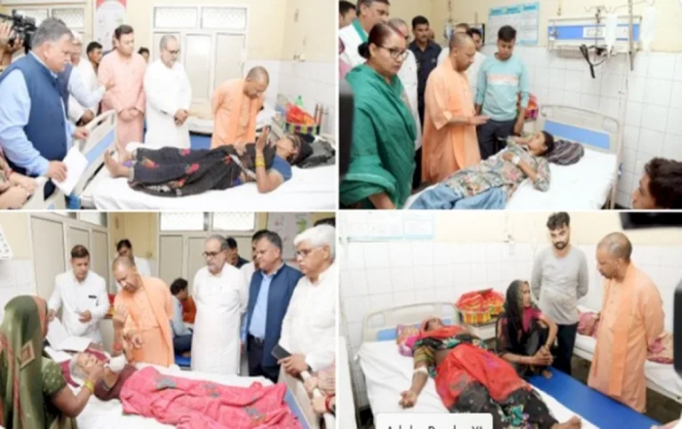 Uttar-Pradesh-Cm-Yogi-Adityanath-Meets-Injured-Victims-Of-Hathras-Stampede-Incident