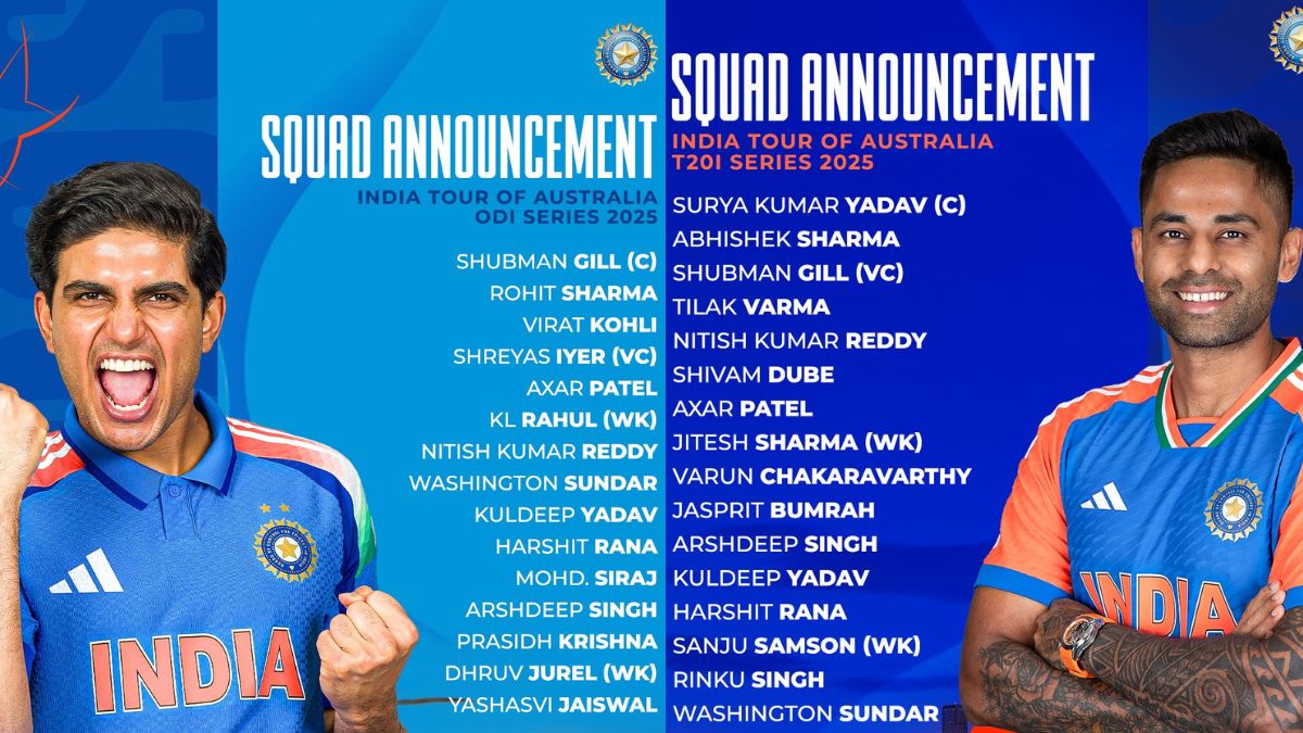 India ODI and T20 squad announcement for Australia